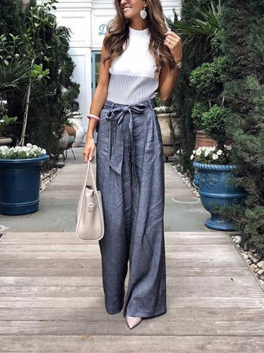 Loose Casual Trousers Wide-Leg Pants